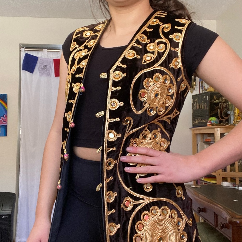 Boho Vintage Velvet Vest